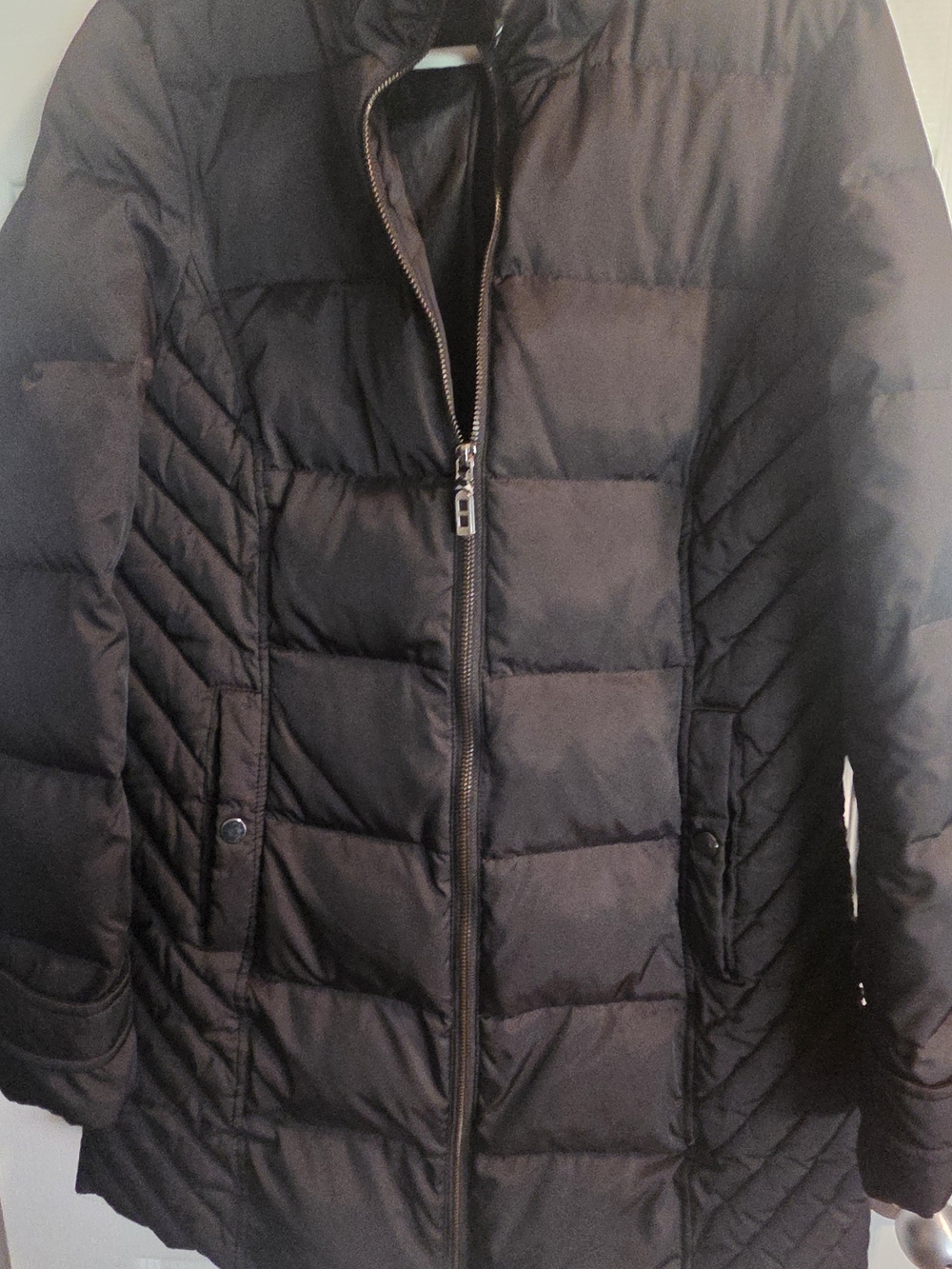 Black Down Women's Medium Kenneth Cole Puffer Coat - Classic Winter Jacket